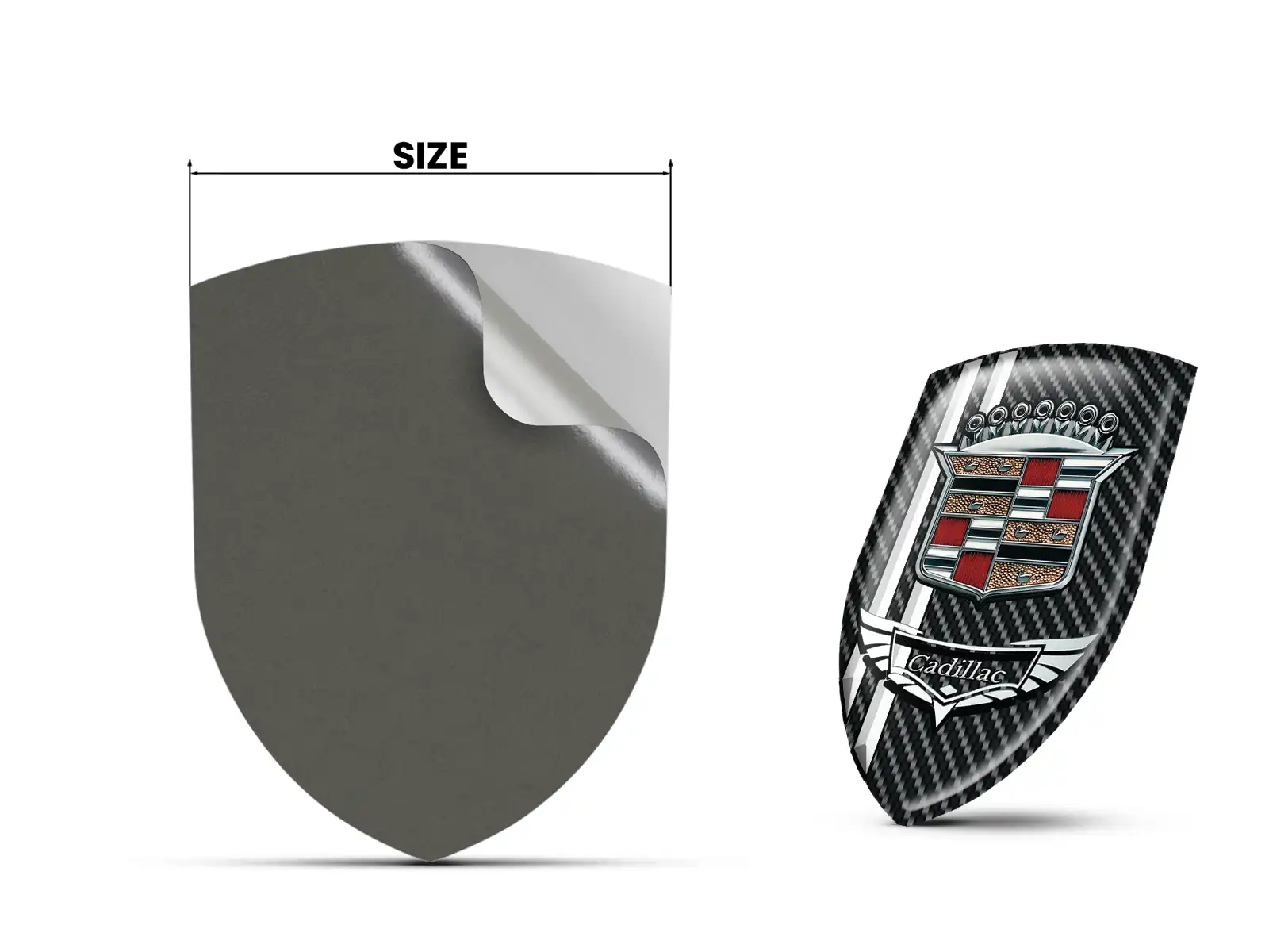 Cadillac Sticker silicone Exclusive Style High-End Dome Labels ST